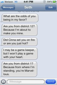 Hunger Games Pick up Lines More