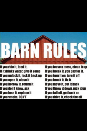 Country Girls, Hors Quotes, Future Barns, House Rules, Barns Rules ...