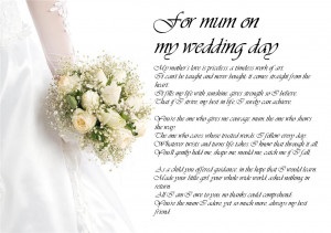 Personalised Poem Poetry for Bride Daughter from Parents Wedding Day ...