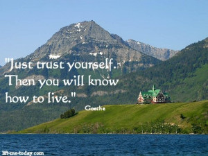 Trust yourself