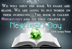 ... AND ITS FIRST CHAPTER IS NEW YEAR'S DAY - Edith Lovejoy Pierce