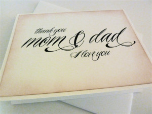 Thank You Mom And Dad Quotes Mom and dad wedding thank you
