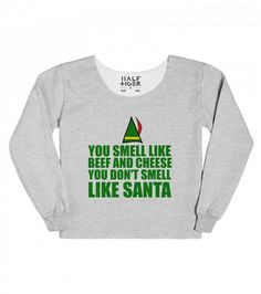 beef and cheese elf christmas chop sweatshirt | | Skreened