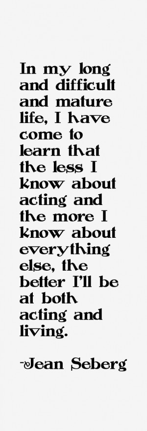 Jean Seberg Quotes