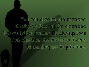 Unintended - Muse Song Lyric Quote in Text Image