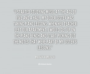 quote Marvin Hamlisch i started studying music at the age 17946 png