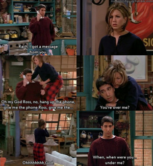 one of my FAVORITE SCENES OF FRIENDS HISTROY XD lovin' R&R