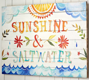 Happy Sea Sayings by Artist Katie Daisy