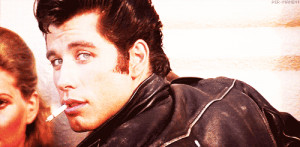 John travolta #danny zuko #Grease #sexy look #travolta gif