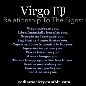 Virgo: relationships with other signs
