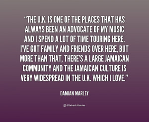 quote Damian Marley the uk is one of the places 157174 png