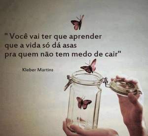 Você vai ter que aprender que a vida só dá asas pra quem não tem ...