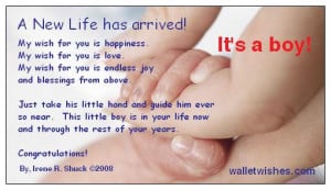 New Baby Wishes Baby - wallet wishes