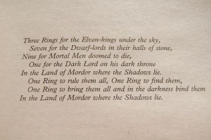 Re-reading this starting today! 4/1/12 Three Rings for the Elven-kings