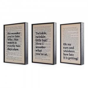 Alice in Wonderland Quotes Altered Book Art Typographic print on ...