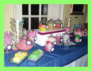 Blue And Purple Candy Buffet