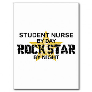 Student Nurse Rock Star by Night Postcard