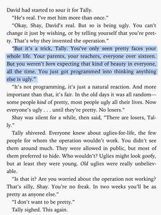 The Uglies Series- Scott Westerfeld Uglies Series Quotes, Favorit Book ...
