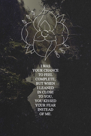 fear love kiss nature quote sad