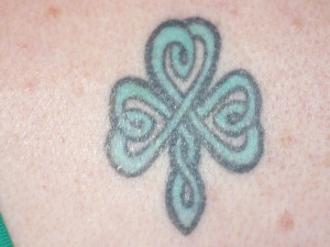 My Celtic knot shamrock tattoo.