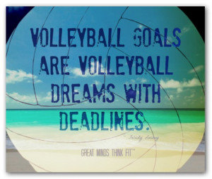 Volleyball goals are volleyball dreamswith deadlines.