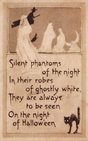 Friends used to send these cards to each other on Halloween. Sort of ...