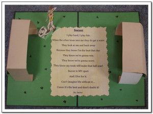 ... an example of a poem that is set inside the context of a soccer field