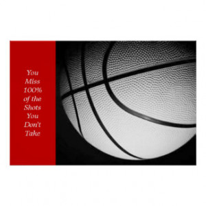 Success Motivational Quote Basketball Poster