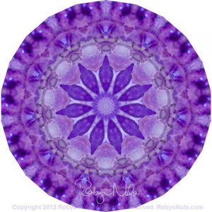 Amethyst Gemstone Mandala Art by Robyn Nola