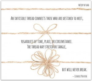 An invisible thread connects those who are destined to meet..