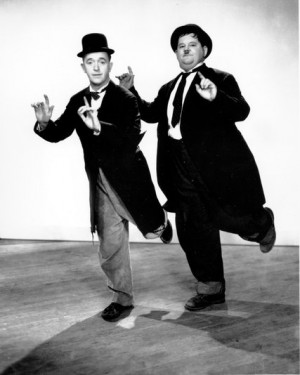 Stan Laurel and Oliver Hardy in 1936. Credit Associated Press