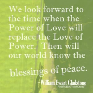 Power of love quote and World peace quote