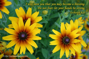 will save you that you may become a blessing. Do not fear; let your ...