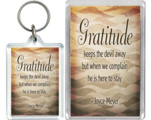 Gratitude Joyce Meyer Quote Keychai n & Fridge Magnet ...