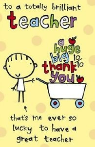 ... about Brilliant Teacher Thank You Greeting Card - School Blank Message