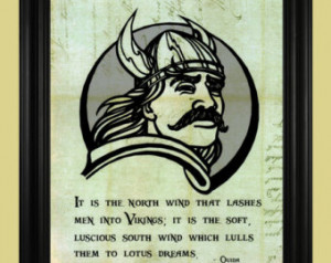Viking Art Print, Ouida Vikings Quote, Germanic Norse Seafarer Poster ...