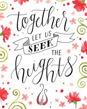 Let us Seek the Heights: Sorority Quote Print, ALPHA CHI OMEGA ...