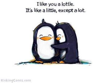 Penguin love cartoon via www.Facebook.com/GleamOfDreams Quotes Love ...