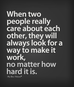 Sweet Love Quotes - When two people really care about each other