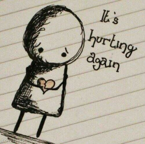 broken, depression, drawing, heart, hurt, pain, sad