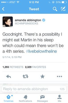 Amanda Abbington tweet. Don't do it! We need series 4.