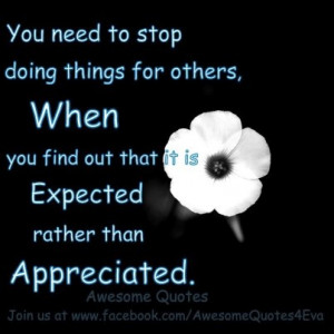 stop doing things for others