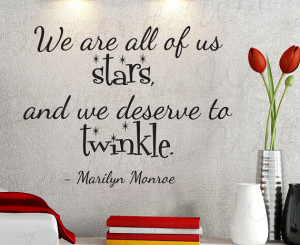 We All Stars and Deserve Twinkle Marilyn Monroe Inspirational Home ...