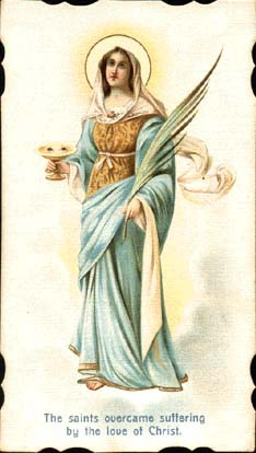 St. Lucy, virgin and martyr, pray for us