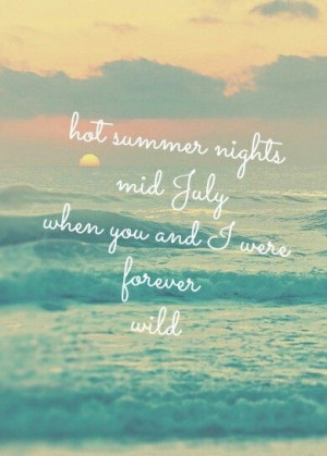 Hot summer night, when you and I were forever wild credit