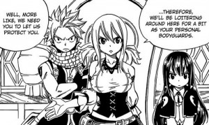 Look at how Mashima drew Natsu and Lucy standing so close together. It ...