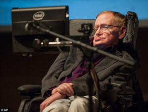 No need for God: Stephen Hawking, pictured at an earlier event in ...
