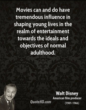 Movies can and do have tremendous influence in shaping young lives in ...