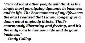 Great Cindy Gallop quote from Swiss Miss