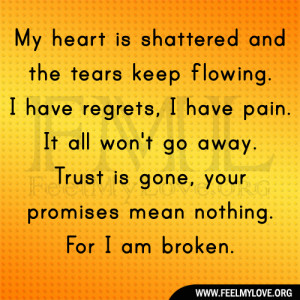 Shattered Broken Heart Quotes. QuotesGram